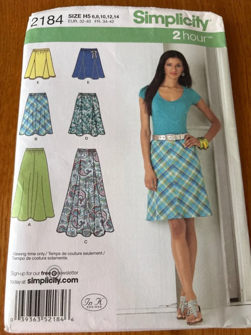 Simplicity 2184 Misses Sewing Pattern Skirt Size 6-8-10-12-14 Uncut